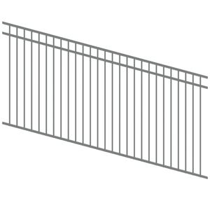 ProtectorAl 1201 - 2400 x 1200mm Palladium Silver Raked Up to 15º DTR All Up Pool Fence Panel