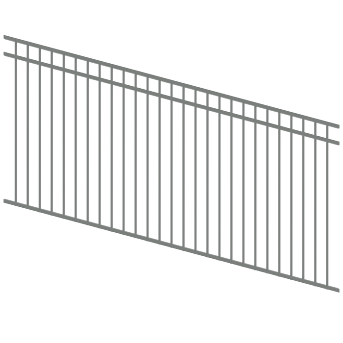 ProtectorAl 1201 - 2400 x 1200mm Palladium Silver Raked Up to 15º DTR All Up Pool Fence Panel