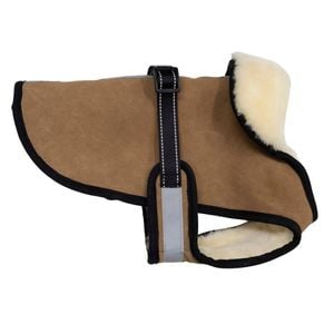 Naturally Sheepskins 25cm Tan Weatherproof Sheepskin Dog Coat