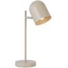 Telbix Turin Modern Table Desk Lamp Light Metal Khaki Satin