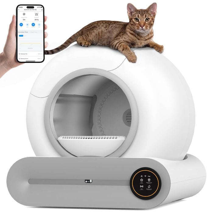 Advwin Automatic Cat Litter Box Self Cleaning WiFi APP Control