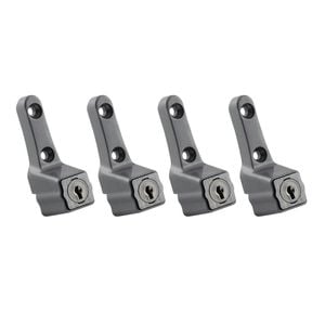 Ikonic Silver Sliding Window Lock - 4 Pack