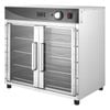 Vevor 4 Tier Electric Hot Box Food Warmer Silver With Water Tray Glass Door And Adjustable Shelves