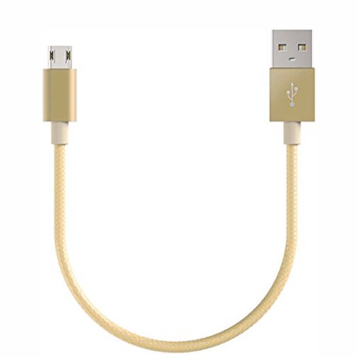 iWill Braided Data Charger Micro USB Cable Cord for Motorola Moto E6 Plus E6s G8 Power Lite - 20 cm