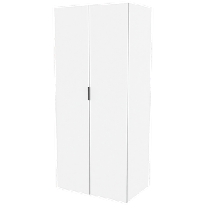 Lugna 2048 x 900 x 580mm White Double Hanging 2 Door Storage Cabinet - White
