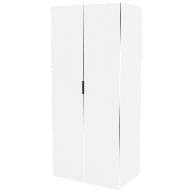Lugna 2048 x 900 x 580mm White Double Hanging 2 Door Storage Cabinet - White