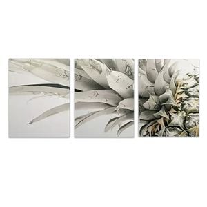 3pcs Painting Modern Abstract Pineapple  Print 100% Australian Made 3 x 40x60cm (Metal Print)