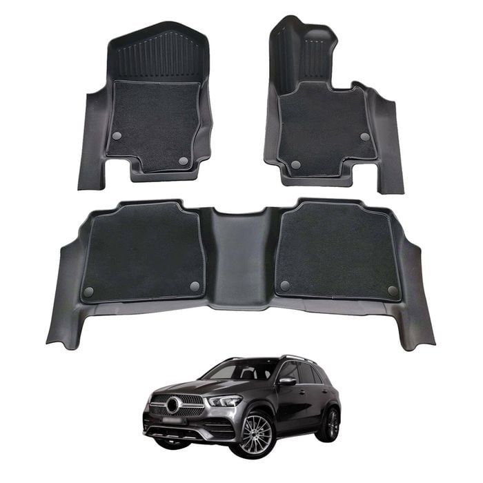 AUSGO Double-Layer Car Floor Mats for Mercedes-Benz GLE Class V167 2019-Onwards All-Weather Floor Liners