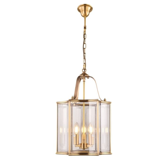 Vencha Brentwood 3 Light Traditional Pendant - Gold