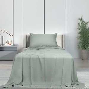 Dreamz 3PCS Cooling Bamboo Bed Sheet Set Single Grey