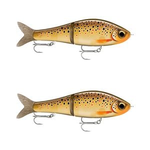 2x Rapala Super Shadow Rap Glide 11cm Jointed Swimbait Lures - Live Brown Trout
