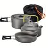 3pcs UltraLightweight Camping Cookware Set  Durable Aluminum Outdoor Cooking Kit