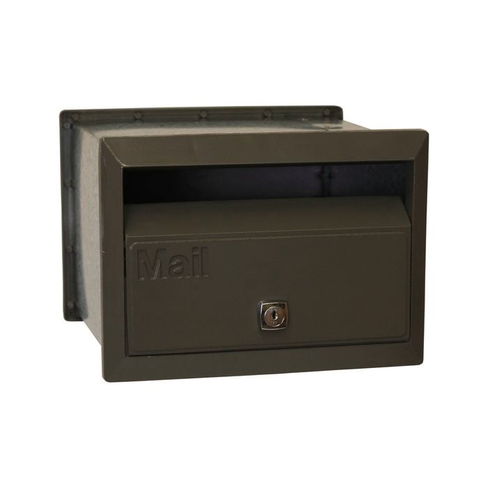 Velox 230mm Woodland Grey Front Open Letterbox with Sleeve