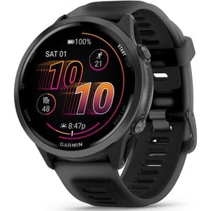 Garmin Forerunner 570 47mm GPS Running Smartwatch - Slate Grey Aluminum with Translucent Black/Black Band