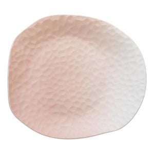 Ecology Reactive Glaze Porcelain Oyster Serving Bowl 30x28cm Pink Salt