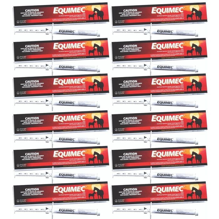 12 x Equimec Broadspectrum Wormer Parasite Control Horse Summer Sore 6.42g
