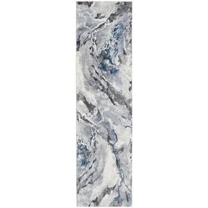 The Rug Connection Ore 222 Blue 500x80cm - Extra Large Runner Pet Friendly Indoor Rug