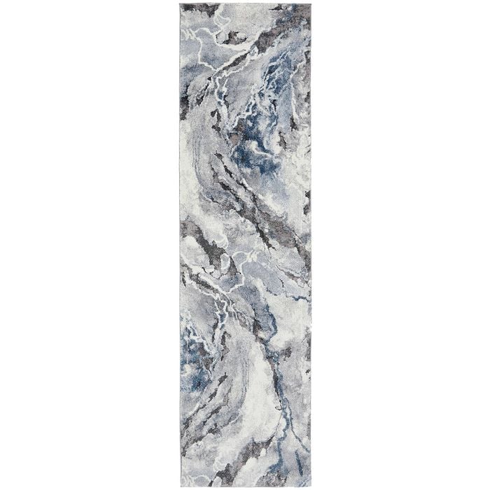 The Rug Connection Ore 222 Blue 500x80cm - Extra Large Runner Pet Friendly Indoor Rug