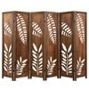 Costway 240x170cm 6-panel Room Divider Solid Wood Folding Screen Privacy Stand