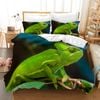 3D Green Chameleon Quilt Cover Set Bedding Set Pillowcases 116