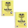 2x Spirax No.572 A5 3 Subject School/uni 300 Pages Notebook 21cm W/ Note Pockets