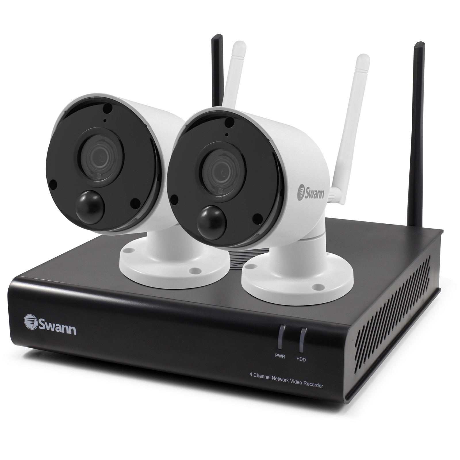 Swann 4 Channel 1080p Wi-Fi Security System With 16GB Micro SD Card And 2 Wi-Fi Thermal Sensing Cameras product image