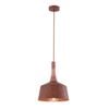 Cla Lighting Oxido Interior Angled Dome Pendant Light With Travertine Highlight Rustic Brown Od270mm