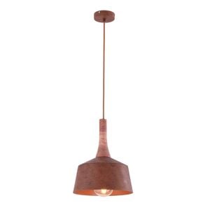Cla Lighting Oxido Interior Angled Dome Pendant Light With Travertine Highlight Rustic Brown Od270mm
