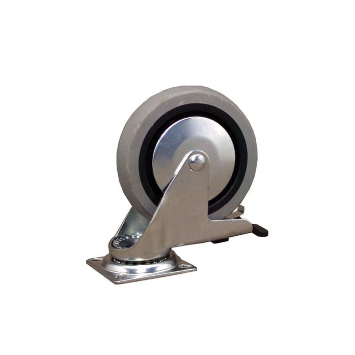 Move It 100mm Grey Rubber Heavy Duty Swivel Brake Castor