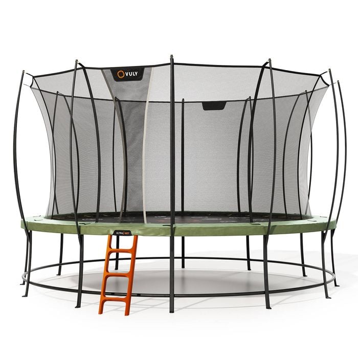 Vuly Ultra 2 Pro Extra Large 14ft Trampoline with Enclosure - Round Kids Trampolines Bundle With Ladder