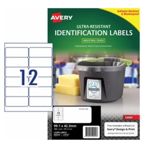 Avery Ultra Resistant Laser Label 10pk (12/sheet)