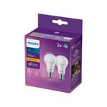 Philips A60 B22  LED 1360lm Warm White 12W Globe - 2 Pack