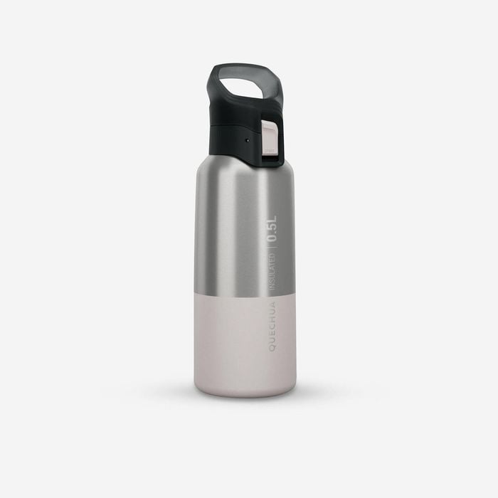 Decathlon - Isothermal Stainless Steel Hiking Flask Mh500 0.5 L White - One Size