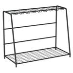 Handy Black Freestanding Multi-Purpose Storage Rack