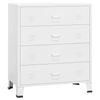 vidaXL Industrial Drawer Cabinet White Metal Storage Cupboard Home Sideboard