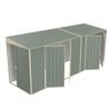 Build-a-Shed 1.5 x 5.2 x 2.0m Green Skillion Double Plus Double Hinged Side Doors Shed