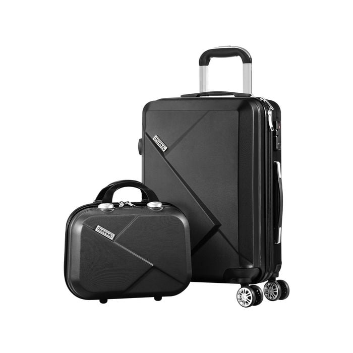 Mazam 2PCS Luggage Suitcase Set TSA Lock Black