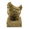 Willow & Silk Resin 11.5cm Antique Gold Chook Tealight Candle Holder