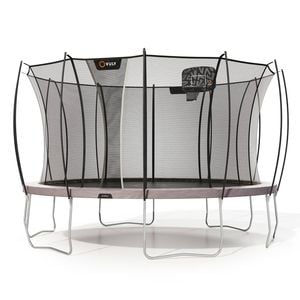 VULY Ultra 2 Extra Large 15ft Trampoline with Enclosure - Round Kids Trampolines Bundle With Basketball Hoop
