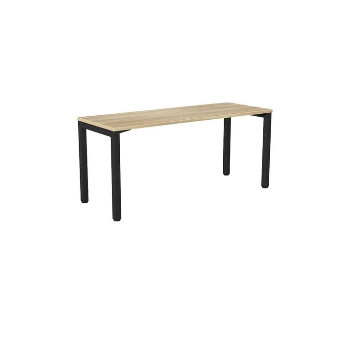 Olg Axis Table 4 Leg Black Frame New Oak Smooth Top L1600mm X W600mm