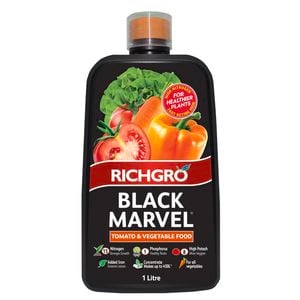Richgro 1L Black Marvel Tomato And Vegetable Food Liquid Fertiliser Concentrate
