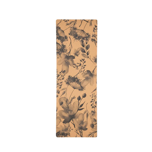 Zenvibes Travel 2mm Cork Yoga Mat -  Blooming Water Colour