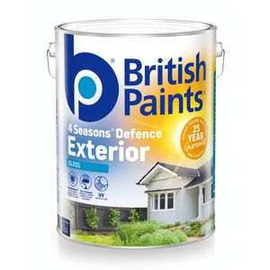 British Paints 4 Seasons Extra Deep Gloss Exterior Paint - 10L