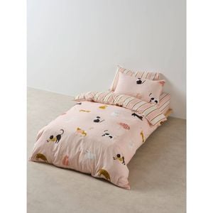 2pc Linen House Kids Cats N Bows Quilt Cover & Pillowcase Set Cotton Single
