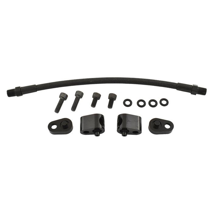 Calflow LS Cylinder Head Coolant Steam Port Crossover Throttle Body Bypass Kit - Black