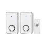 Arlec 80m Wireless Door Chime Plug In - 2 Pack