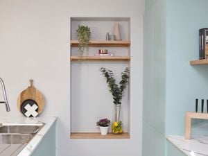 DIY Step Image - How to build open shelving . Blob storage upload.