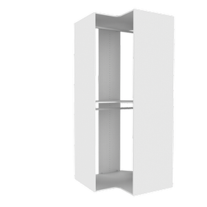 Lugna 1850 x 800 x 450mm Crisp White Double Hanging Robe Insert - White