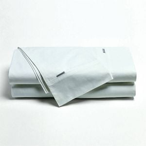 Bianca 300TC Heston Cotton Percale Sheet Set White King Single