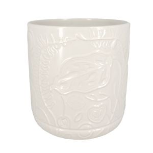 Northcote Pottery 15.2 x 15.6cm White Bloom Cylinder Ceramic Indoor Pot